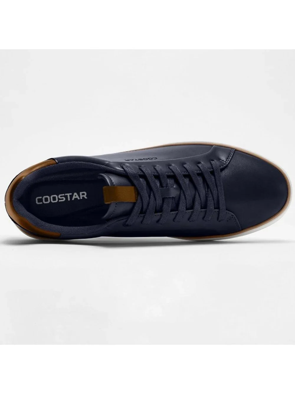 Coostar Men's Navy Rubber Sole Lightweight Comfortable Classic Lace Up Sneakers